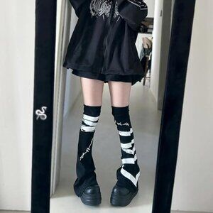 Goth Leg Warmers Thigh High Socks